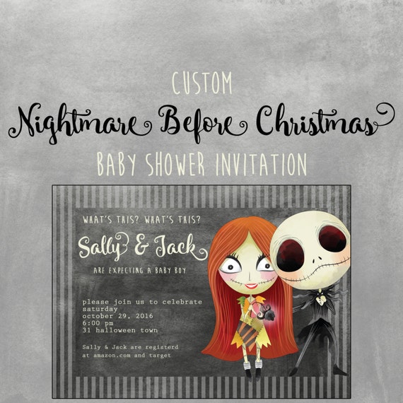 Nightmare Before Christmas Baby Shower Invitation, Custom Jack ...