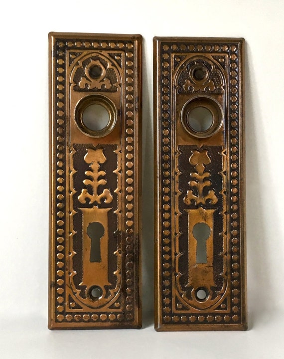 Antique Door Plates Copper Door Plates Architectural Salvage Door