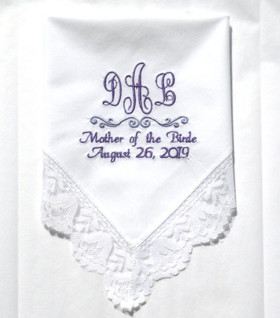 custom monogram handkerchief 
