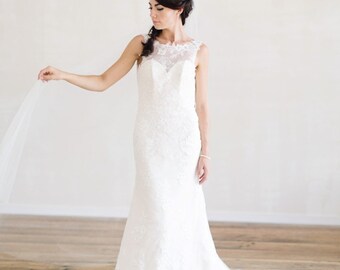 Wedding Veil, Floor Length Tulle Veil, Chapel Veil, Chapel Length Wedding Veil, Tulle Veil, Ivory Veil, Bridal Veil