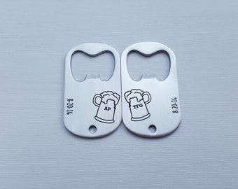Groomsmen Bottle Opener Personalized Bottle Opener Initials Stainless Steel Custom Groomsmen Gift from Groom Personalized Groomsmen Gifts