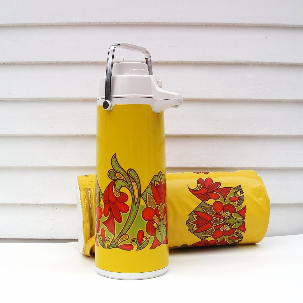 Vintage Beverage Dispenser / Lazy Susan Flower by WhimzyThyme