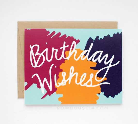 Birthday Card Birthday Wishes Happy Birthday Card Aqua