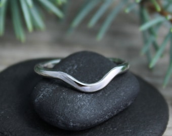 14k White Gold Wedding Band, Matching Band, Bridal Set, Wedding Set, Eco Friendly, Ready to Ship Gold Ring