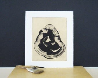 CIJ SALE - 50% OFF. use code { CIJSALE50} Etching Print . Minimalist Home . Black and White: "Ink" . Print 11" x 13" . Unframed