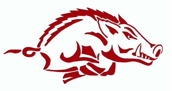 Items similar to Vintage Arkansas Razorback Hog Decal Yeti Tumbler Car ...