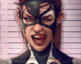 Marvel Comics Spider Girl Lineup May Mayday Parker Mugshot Illustration Jacob Sparks Poster Print Spidergirl - 3 Sizes Available - il_340x270.875946429_ke2b