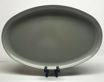 Vintage Gray Platter Oval Genuine Melamine Spaulding Ware Tray 13 x 9 CHICAGO