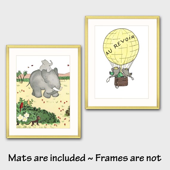 Babar Prints w/Mats Babar the Elephant Nursery by CloudNinePrints