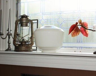 Large Schoolhouse Light Milk Glass Globe Vintage 1930s 14 Inch