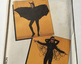 1987 Adult Spider and Bat Costume Simplicity 8330 UnCut Halloween Adult Costume
