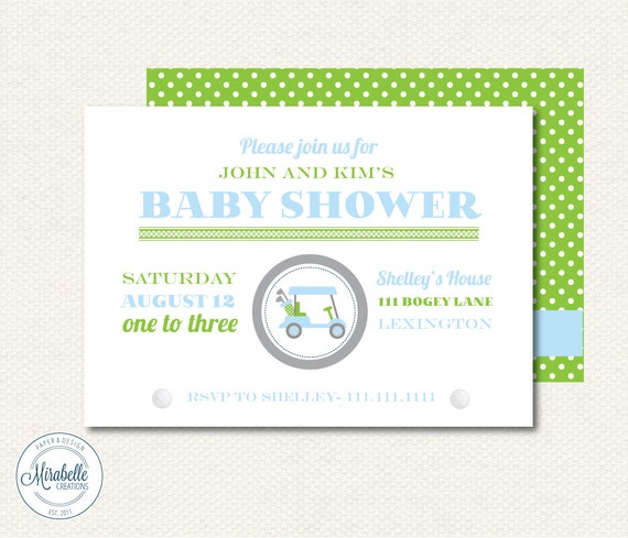 PRINTABLE CUSTOMIZABLE INVITATIONS -- Preppy Golf Collection -- Mirabelle Creations Il_570xn