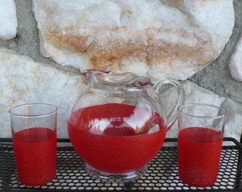 Vintage Mid Century Plastic Coated Juice Set
