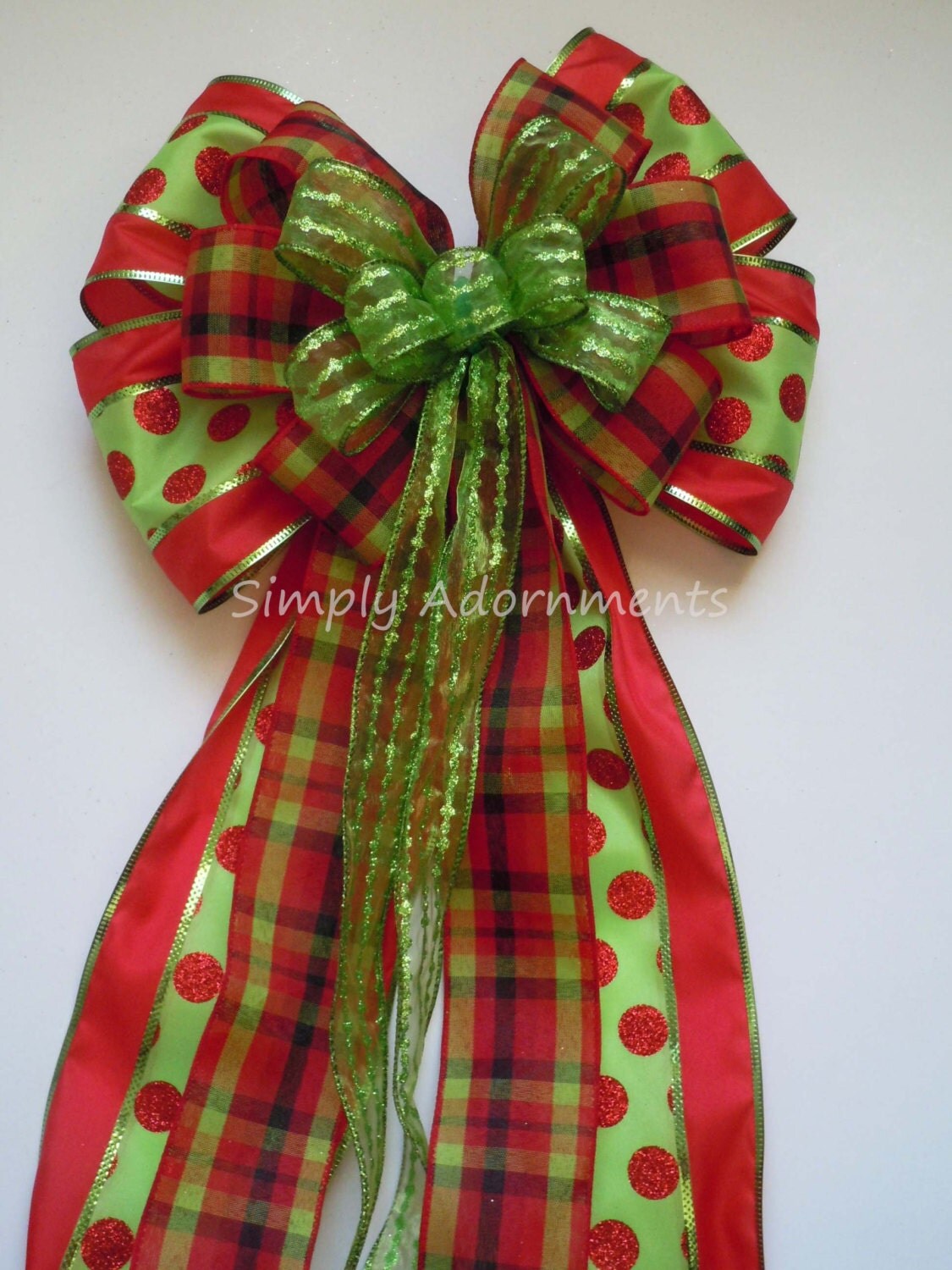funky christmas bow red green christmas plaid bow red green funky christmas bow red green christmas plaid bow red green