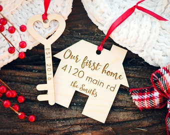 Our First House Ornament, Our First Home Ornament, First Christmas in our New Home Ornament, New House Client Ornament, Housewarming Gift