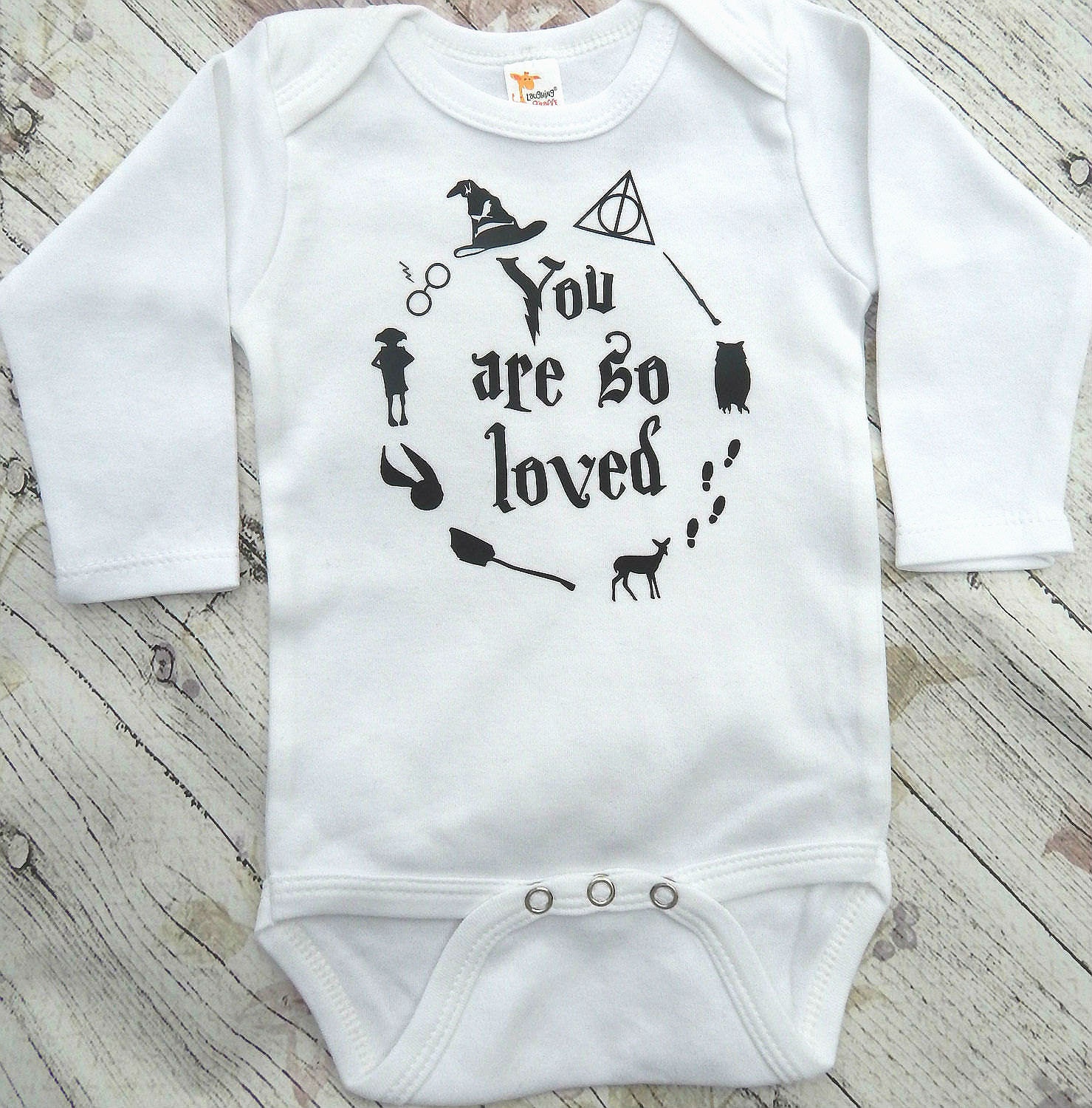 You Are So Loved Onesie / Harry Potter by CutieButtsBoutique