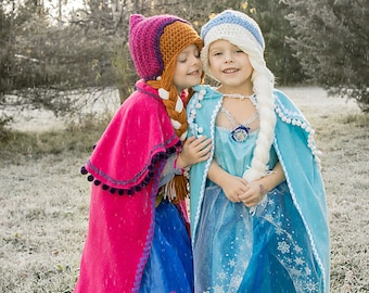 Anna and Elsa Hat - Frozen inspired hats - Frozen Anna Hat - Frozen Elsa Hat