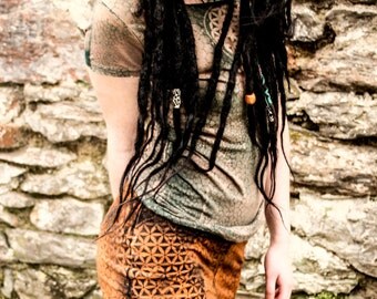 Flower of life and Honeycomb pointy pixie skirt