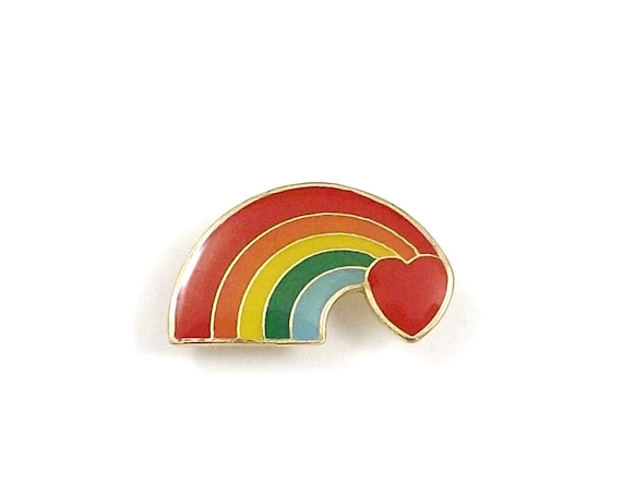 Rainbow Enamel Pin // Rainbow lapel pin pride LGBT by 