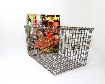 Vintage Locker Basket, Wire Storage Basket, Industrial Baskets, Gym Basket