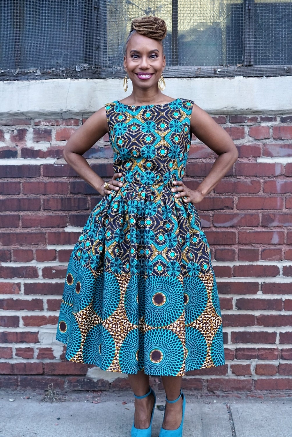 Remix Michelle O. Dress made from African Dutch Wax The M A