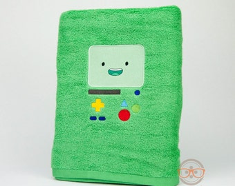 Adventure Time "BMO" Inspired - Embroidered Bath Towel