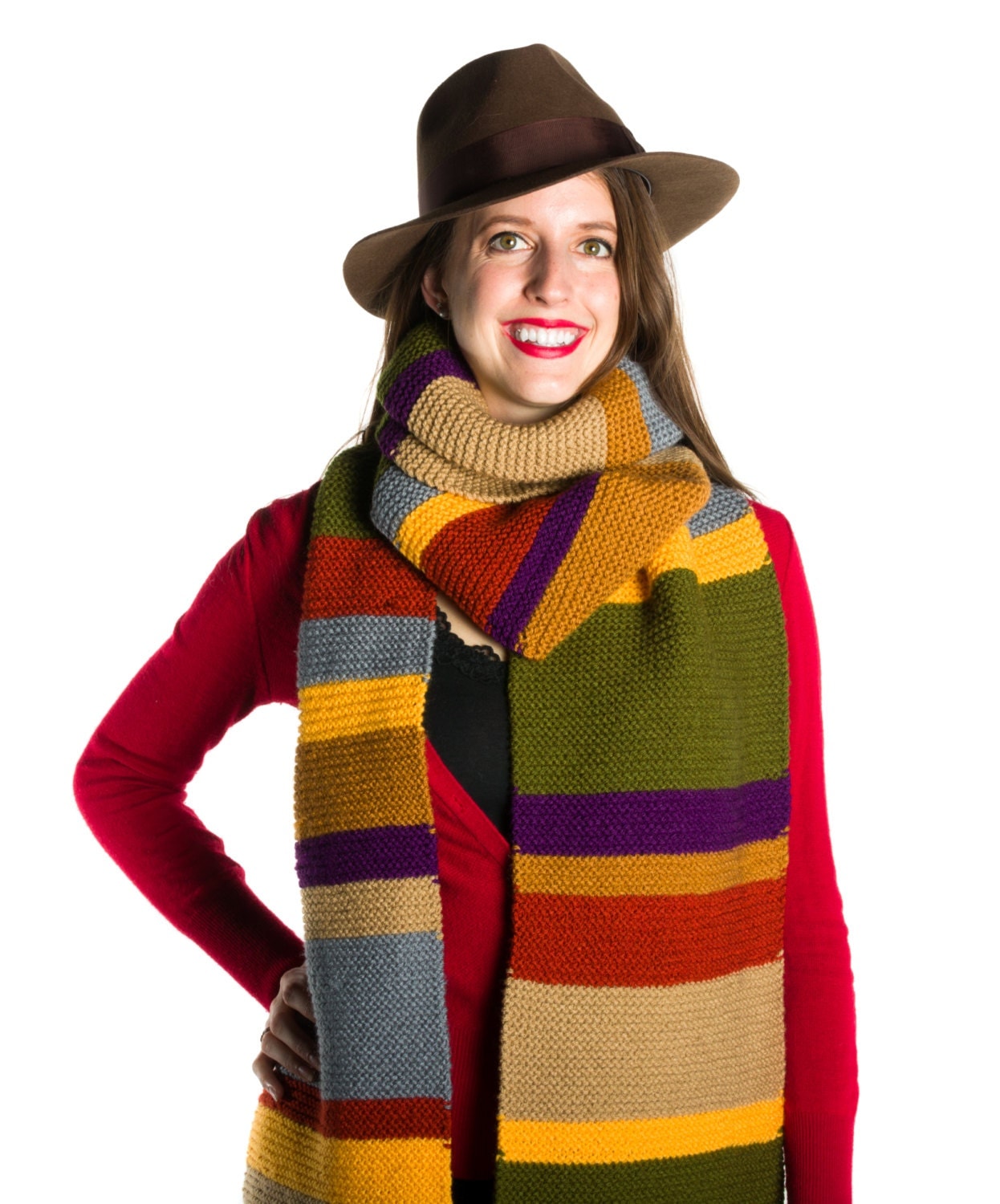 Doctor Who Scarf Tom Baker Scarf Hand Knit Season 12