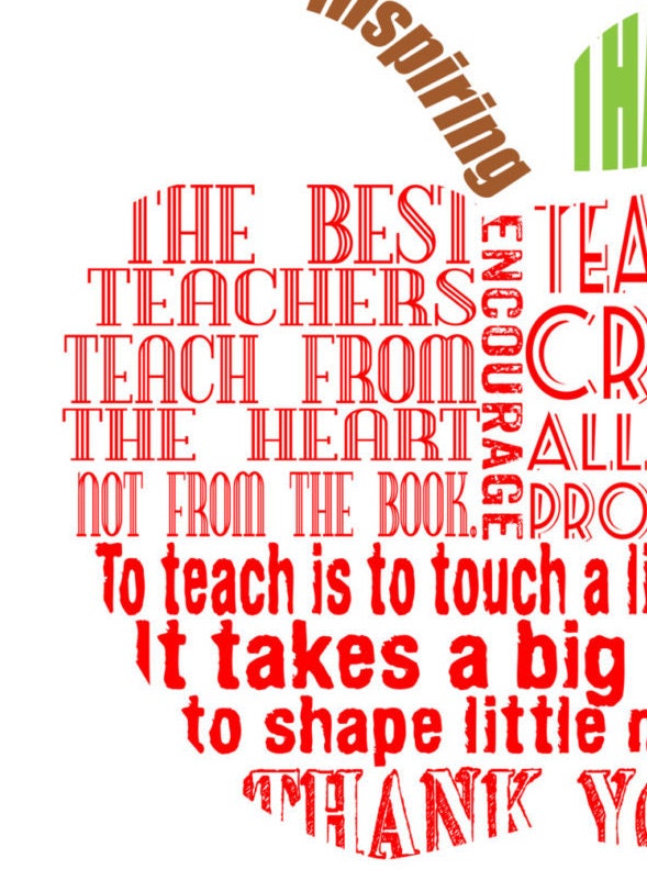 Teacher Appreciation gift teacher quotes Thank you Teacher