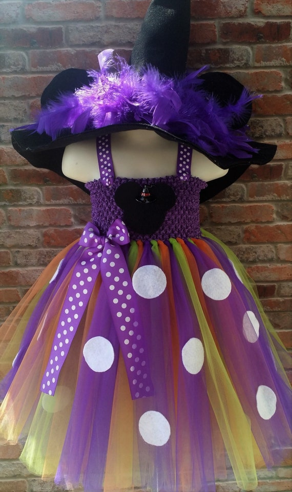 Minnie mouse witch tutu dress witch hat Minnie mouse