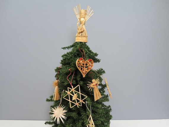 vintage german straw christmas tree ornament collection 7 vintage german straw christmas tree ornament collection 7