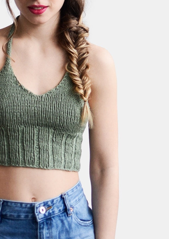 beach knit halter blue multi