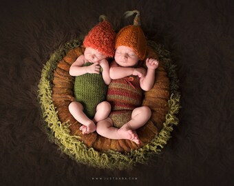 Pumpkin hat / newborn pumpkin hat / halloween pumpkin hat / knit pumpkin / photography props newborns baby / newborn photo prop halloween