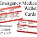 Emergency Medical Information Wallet Cards ICE Info 911