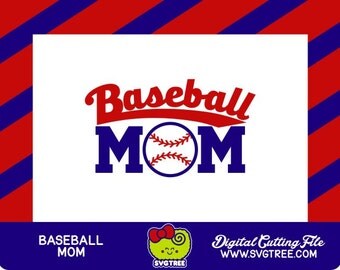 Baseball Mom SVG Baseball SVG Baseball Shirt Commercial Free Cricut Files Silhouette Files Digital Cut Files Baseball Mom Shirts