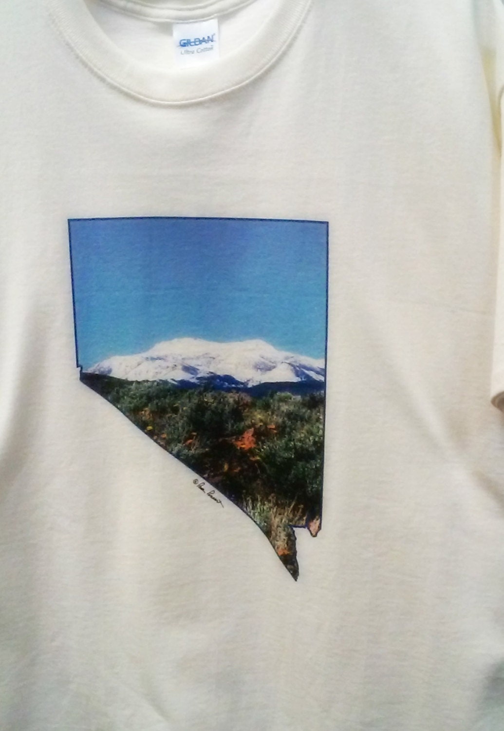 TShirt NEVADA Tshirt SIERRA Nevada Tee Mountain by PamsFabPhotos