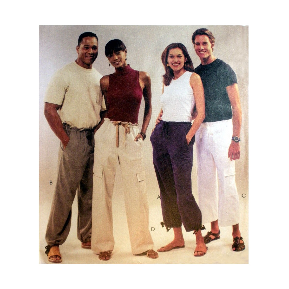 Drawstring Pants Sewing Pattern Full Length or Cropped for