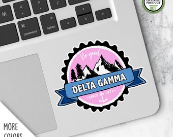 Delta Gamma DG | Small Badge Decal | Sorority Big Little Reveal Gift | Official Licensed Product | DG-BD