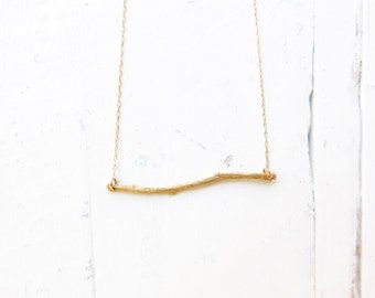 Gold Branch Necklace, Silver Branch Necklace, Gold Twig Necklace, Tree Branch Necklace, Nature Necklace, Dainty Necklace, Nature Lover Gift