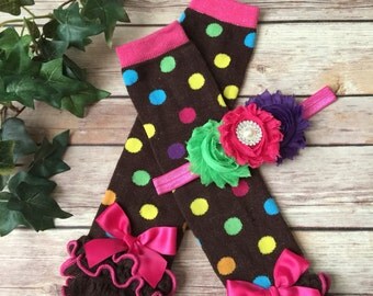 Circus Birthday Cake Smash, Baby Ruffle Socks, Polka Dots Baby Leg Warmers Girl, Baby Leggings and Headband, Cake Smash Photo, Legwarmers