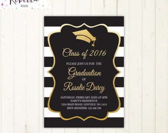 Graduation Invitation High School College Graduation Party