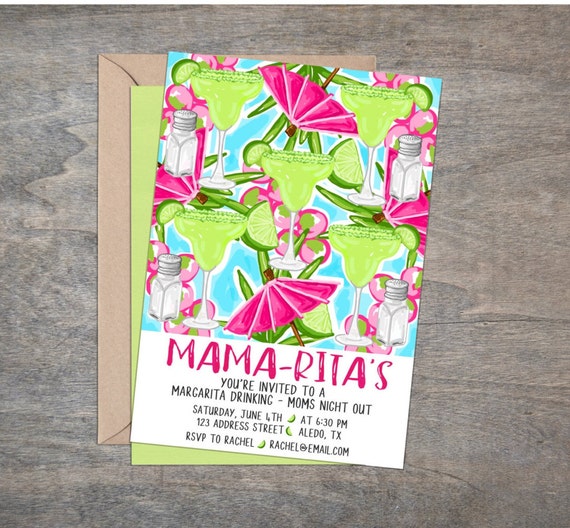 Moms Night Out Invitation Ladies Night Out by thelittlebluebarn