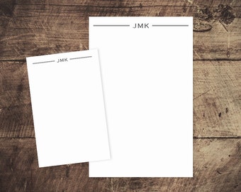 Personalized Notepad -- Simply Stated // Personalized Stationery // Custom Notepad // Men's Stationery // Monogram Notepad // To-Do List