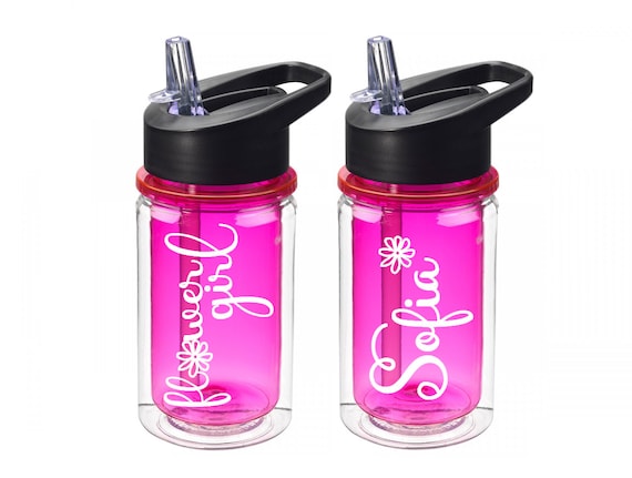 Flower Girl kids water bottle 10 ounces personalized with