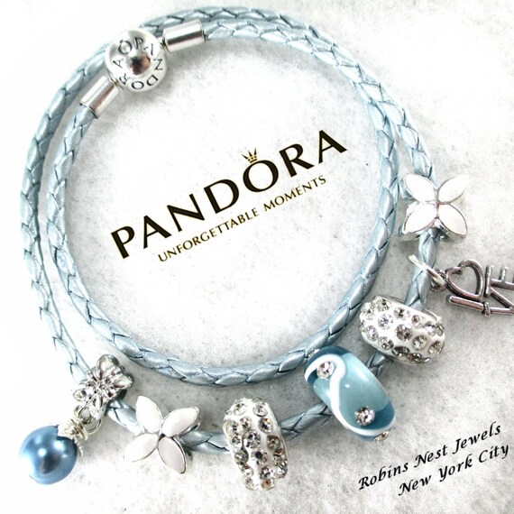 Authentic Pandora Sterling SilverLeather BraceletGenuine