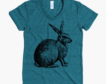 Rabbit t shirt | Etsy