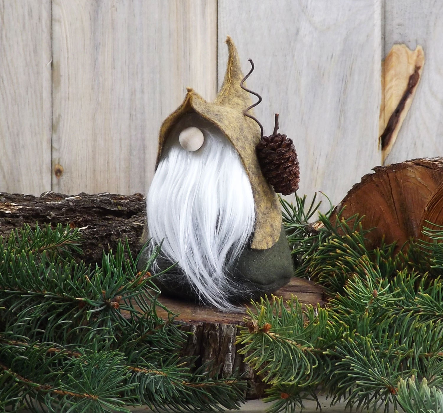 Woodland Gnome LORE the Quirky 5.5 Tall by RusticSpoonful on Etsy