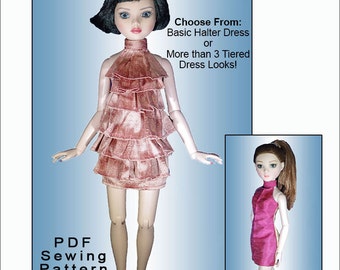 BURST into TIERS Dress for 16 inch Ellowyne Wilde Dolls also fits MiniFee - Instant PDF Download - Christmas Tree Dress