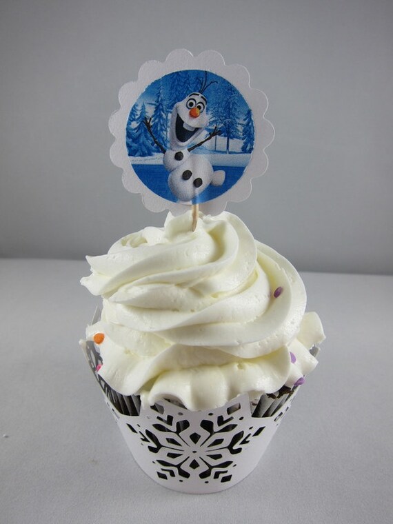 frozen olaf cupcake toppers frozen theme cupcake topper
