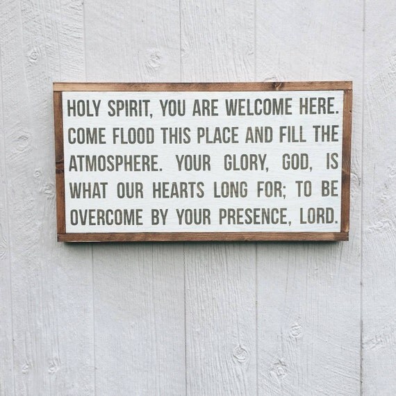 Holy Spirit You are Here wood home by lilyandsparrowtx