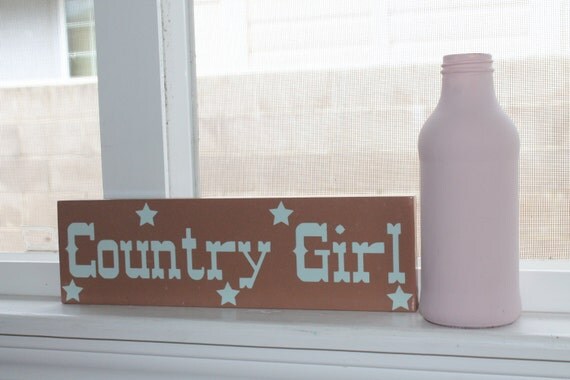 Country Girl wood sign by FunKindSigns on Etsy